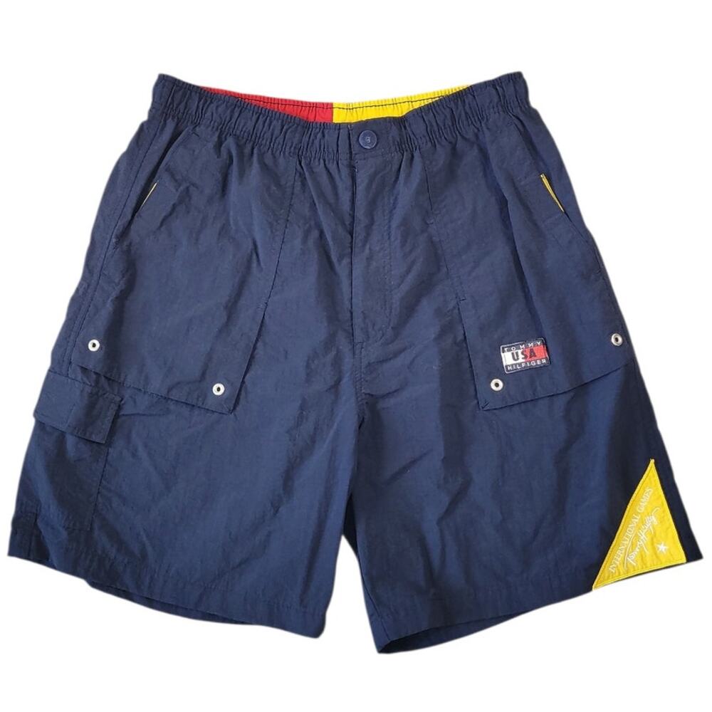 Vintage Tommy Hilfiger 1996 Swim Trunks Colorblock M